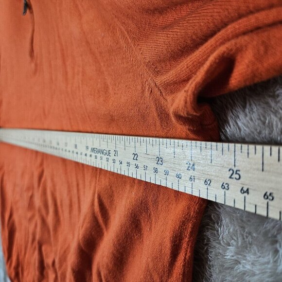Banana Republic Pima Cotton Cashmere Sweater Orange 1/4 Zip Long Sleeve Mens XL - Picture 3 of 10
